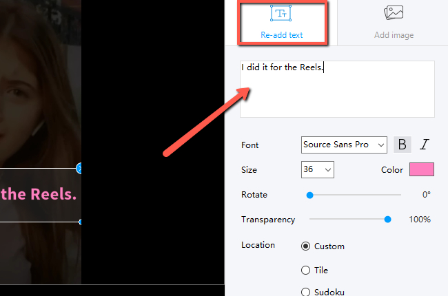 add captions on reels video using apowersoft captions