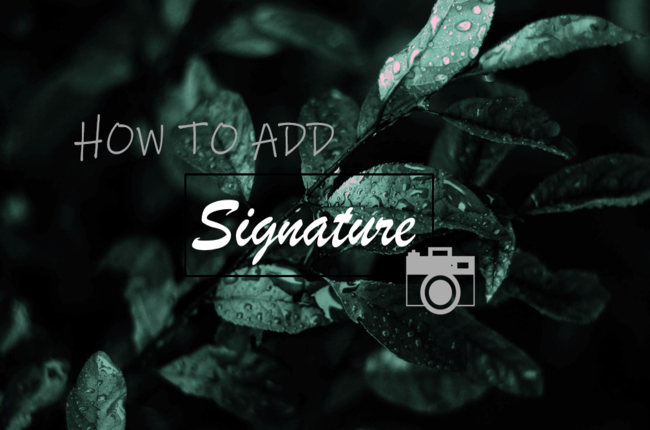 how to add signature to photos
