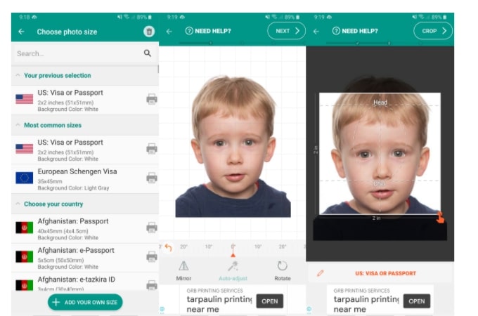 app for passport photos with white background