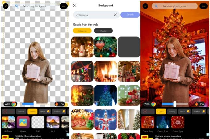 christmas background templates android app