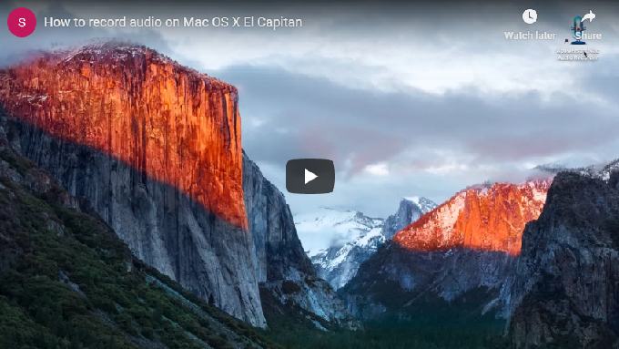 mac audio input not working el capitan