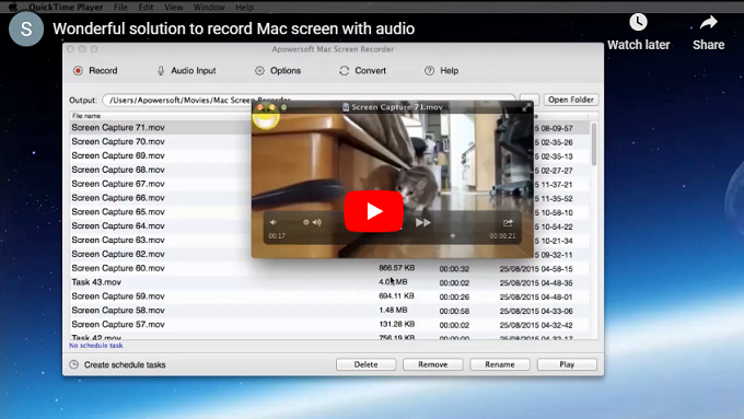 quicktime player for windows 10 screen recording