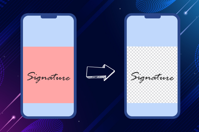 create transparent signature