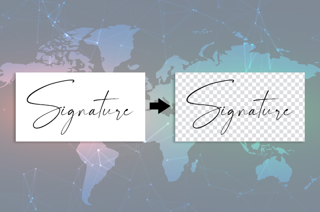 remove white background signature