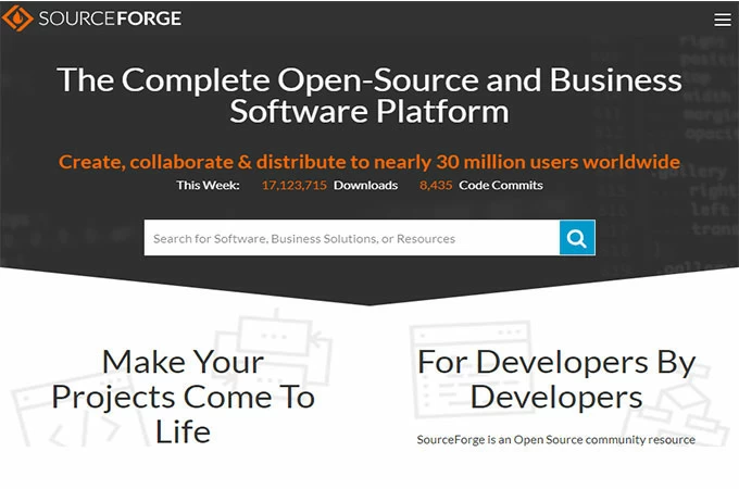 sourceforge-interface