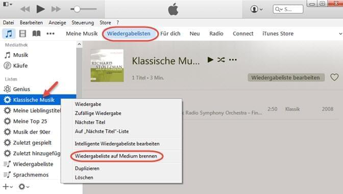 MP3-Dateien mit iTunes auf CD brennen