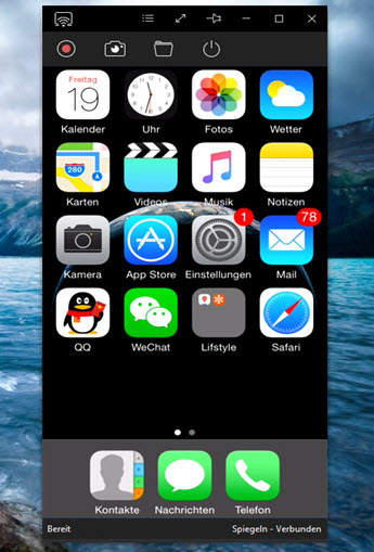 iOS Bildschirm spiegeln