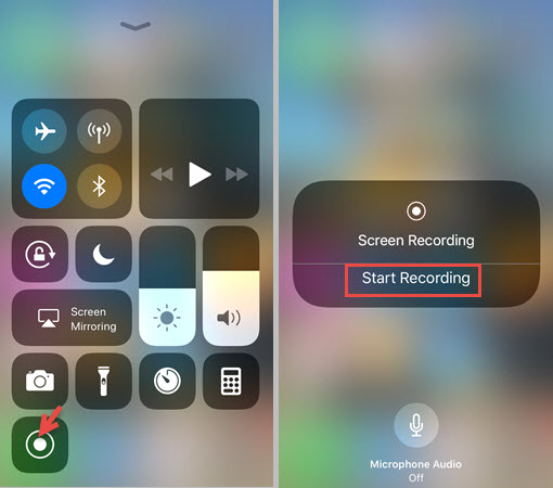 iOS11 Recorder aktivieren