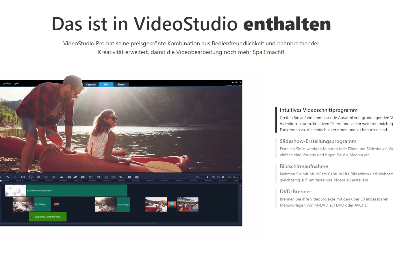 Jubiläumsvideo machen Corel Videostudio