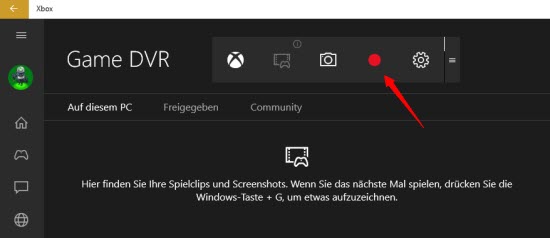 Windows 10 Xbox Recorder
