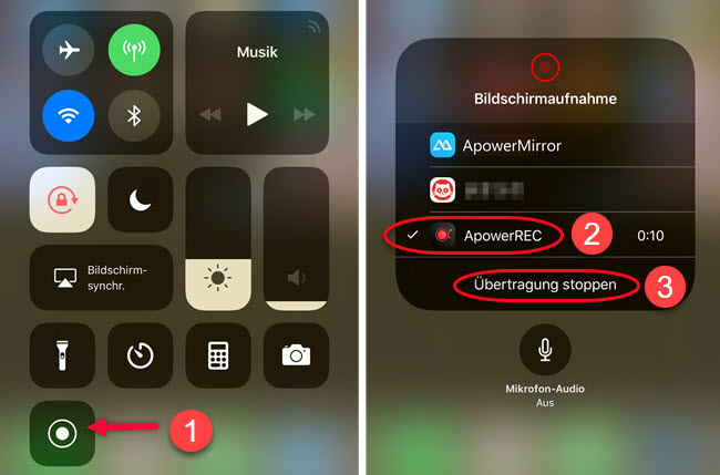 iOS 11 Bildschirmaufnahme funktioniert nicht