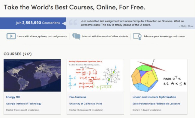 coursera platform