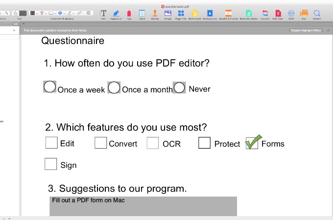 PDF Formular auf Mac ausfüllen