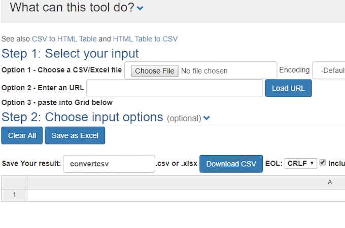 CSV online öffnen