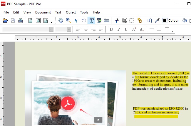 Interface von PDF Pro