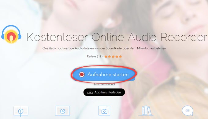 Apowersoft kostenloser Online Audio Recorder