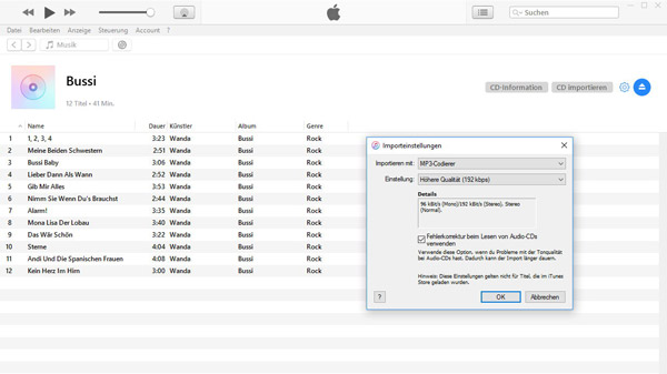 CDA Dateien via iTunes in MP3 umwandeln