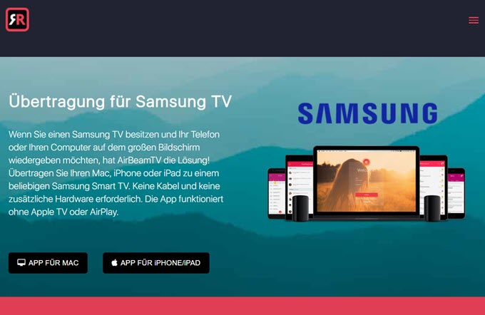 Mirror für Samsung TV App