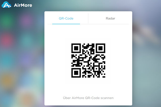 AirMore QR-Code scannen