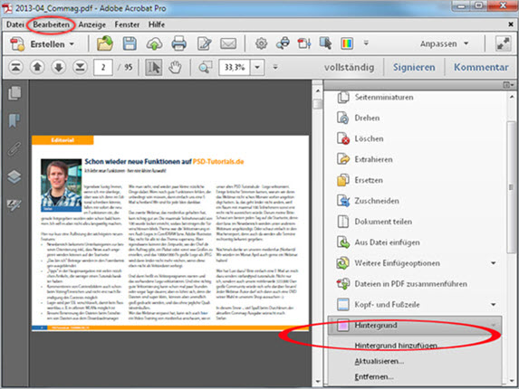 PDF Hintergrundfarbe online mit Adobe Acrobat ändern