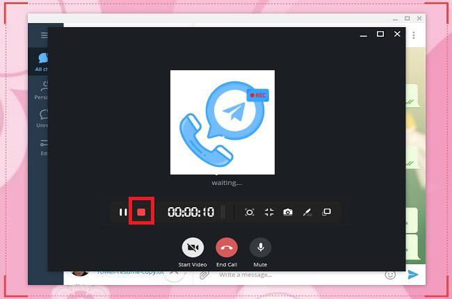 Telegram Videoanruf aufnehmen