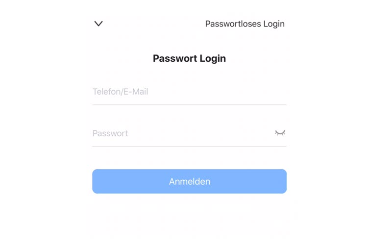 Passwort Login