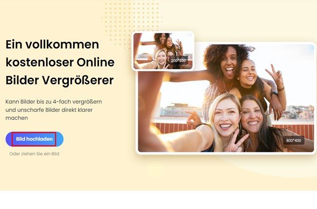 Bilder online vergrößern mit PicWish