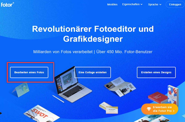 online Foto Bearbeiter Fotor