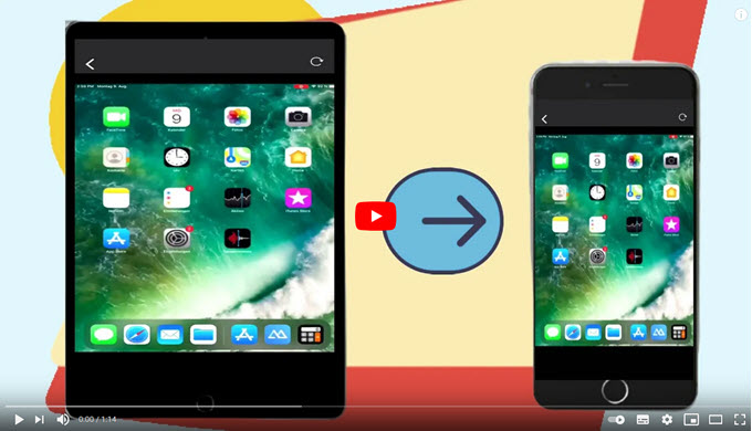 Videoanleitung um iPad auf iPhone zu spiegeln