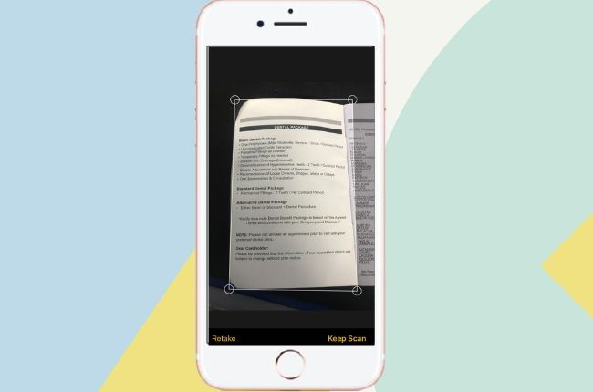 Dokument auf iPhone mit Notizen App scannen