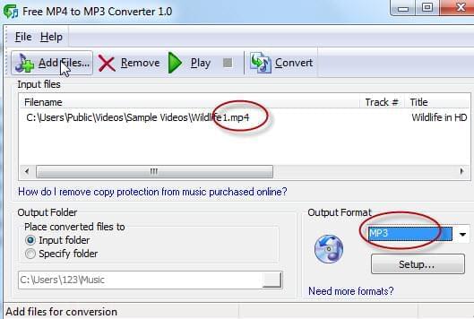 konvertere MP4 til MP3 lyd