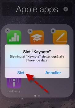 Slet én app ad gangen direkte på din iPhone