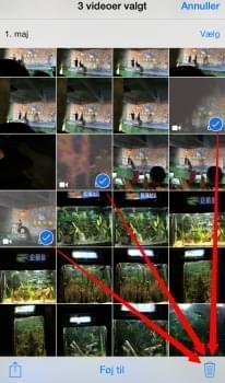 slet videoer i kamera-appen på iPhone