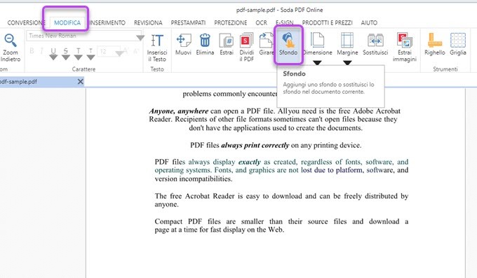 ændre PDF-baggrundsfarve