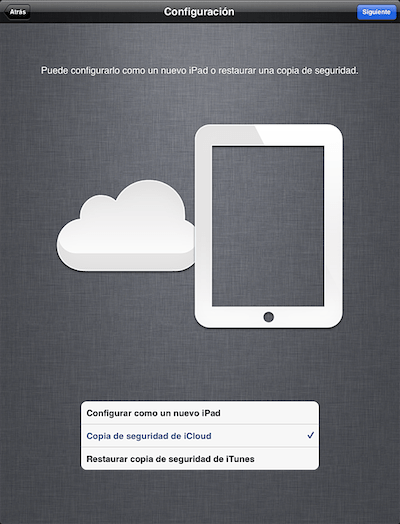 recuperar fotos del iPad con iCloud