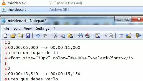 hacer un archivo SRT