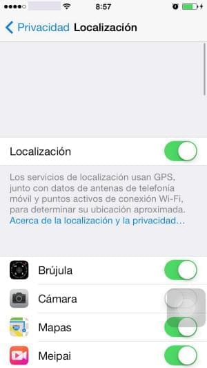 servicio de localización de iPhone