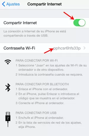 crear contraseña de hotspot