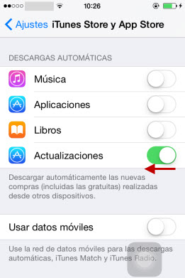 desactivar las actualizaciones de apps en iPhone