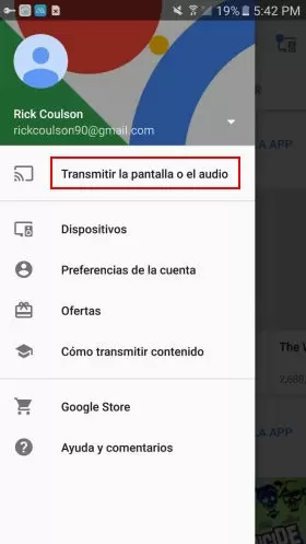 Aceptar Google cast