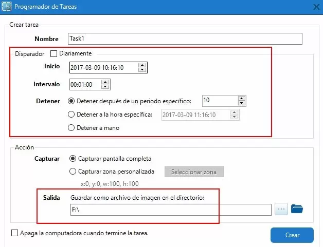 tarea programada