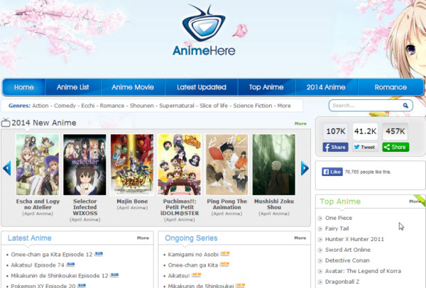 Top 10 de página web para ver anime en línea