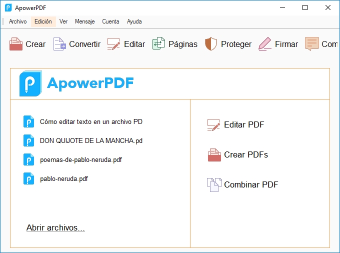 copiar texto de PDF con ApowerPDF