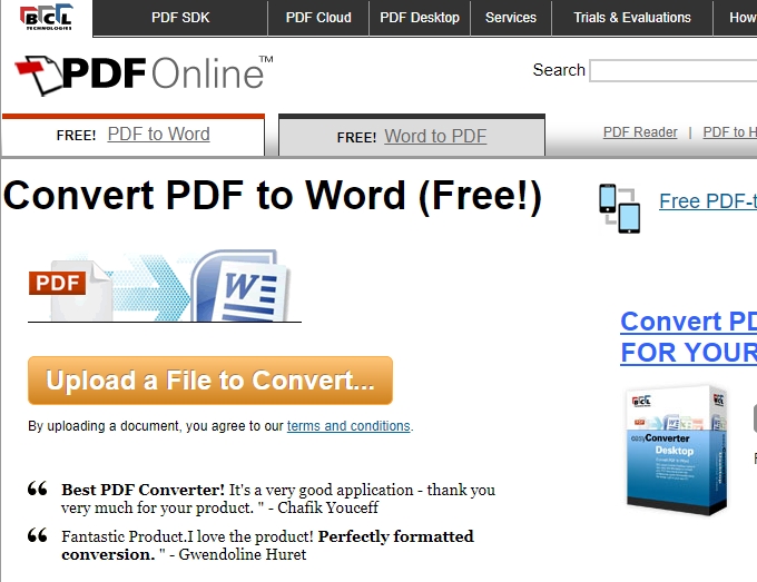 PDF online para convertir