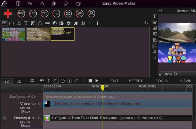 hacer videos en pantalla dividida con easy video maker