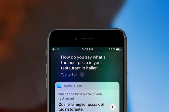 Traducción instantánea con Siri