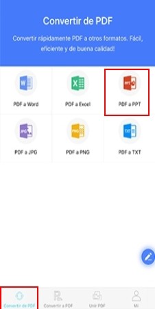 convertir PDF a PPT en Android gratis