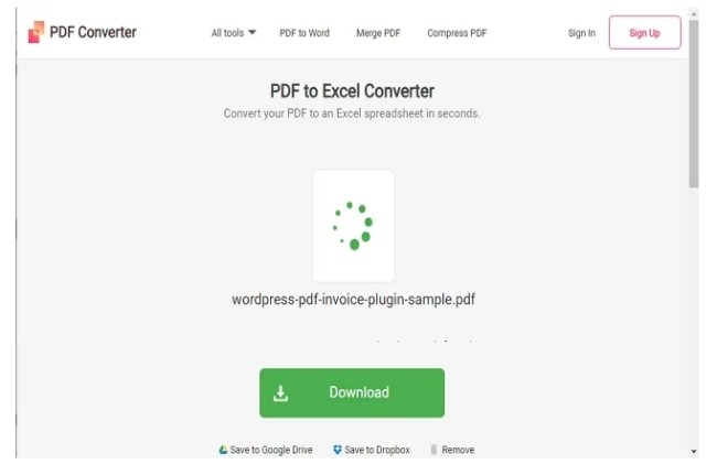 convertir factura PDF a Excel en linea