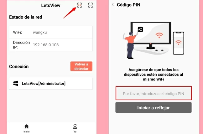 ingregar codigo pin