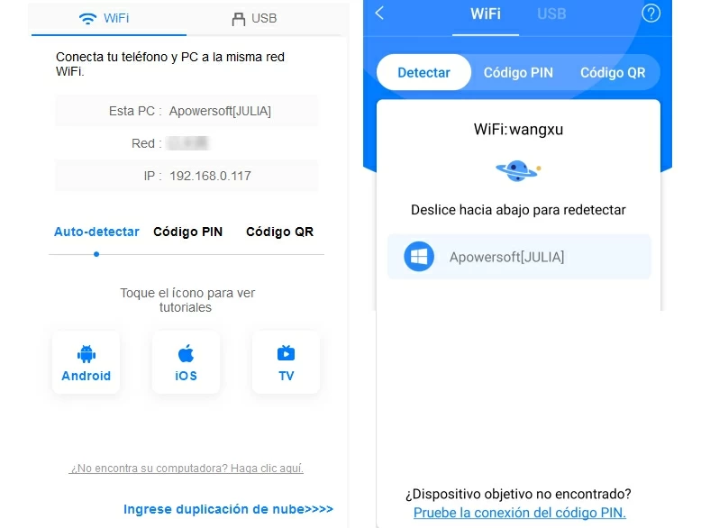 duplicar pantalla con wifi